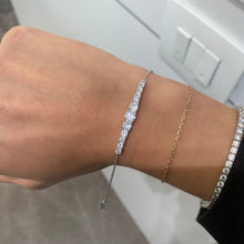 Carica l&#39;immagine nel visualizzatore di Gallery, BRACCIALE PIASTRINA BRILLANTE SCALARE
