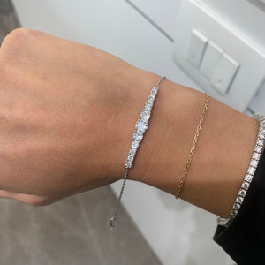 BRACCIALE PIASTRINA BRILLANTE SCALARE