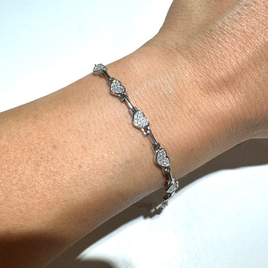 BRACCIALE CUORI PAVÈ
