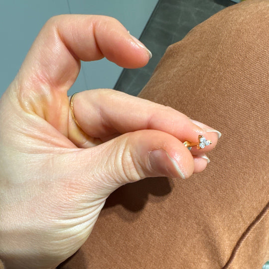 ORECCHINO TRE CRISTALLI