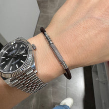 Carica l&#39;immagine nel visualizzatore di Gallery, BRACCIALE CORDINO UOMO MARRONE
