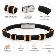 Carica l'immagine nel visualizzatore di Gallery, BRACCIALE URBAN ROSE IN ACCIAIO
