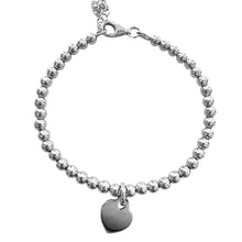 Carica l&#39;immagine nel visualizzatore di Gallery, BRACCIALE SFERE E CUORE PENDENTE
