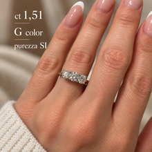 Carica l'immagine nel visualizzatore di Gallery, ANELLO TRILOGY IN DIAMANTI
