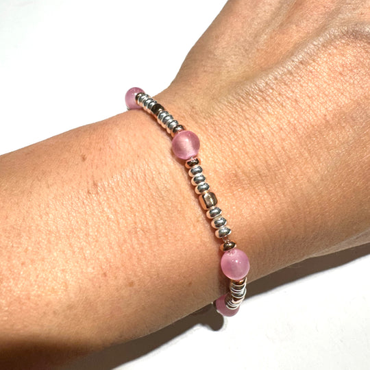 BRACCIALE SELENITE ROSA