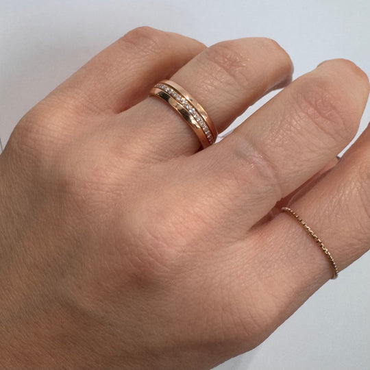 FEDE ETERNITY ORO ROSA E DIAMANTI