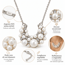 Carica l'immagine nel visualizzatore di Gallery, COLLANA MEZZA LUNA DI PERLE
