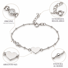 Carica l'immagine nel visualizzatore di Gallery, BRACCIALE CUORE E PUNTO LUCE
