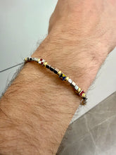 Carica l'immagine nel visualizzatore di Gallery, BRACCIALE IN ARGENTO CON CUBETTI E BANDIERINE
