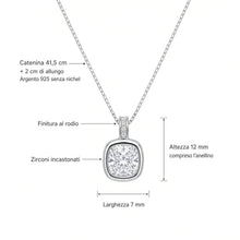 Carica l'immagine nel visualizzatore di Gallery, COLLANA PUNTO LUCE CARRE'
