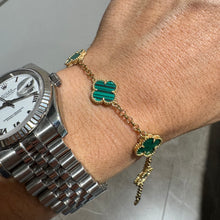 Carica l&#39;immagine nel visualizzatore di Gallery, BRACCIALE FIORI MALACHITE

