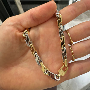 CATENA UOMO ORO BIANCO E GIALLO