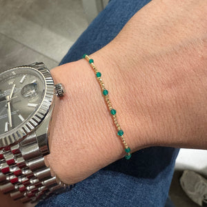 BRACCIALE PALLINO CON SMERALDI