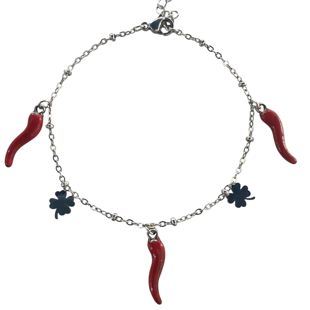 BRACCIALE CORNETTI E QUADRIFOGLI
