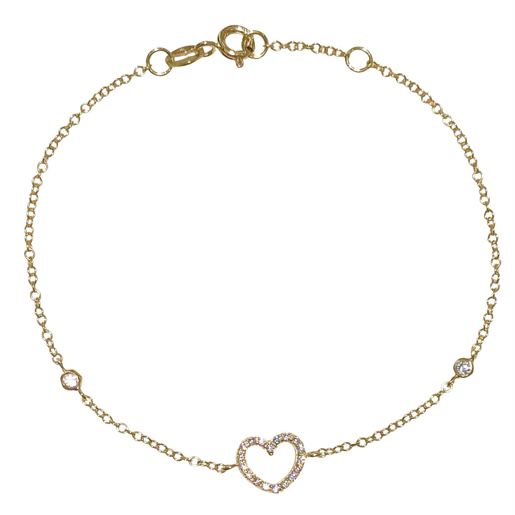 BRACCIALE CUORE ORO GIALLO