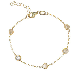 BRACCIALE PUNTI LUCE DORATO