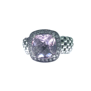 ANELLO ZIRCONE ROSA