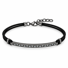 Carica l'immagine nel visualizzatore di Gallery, BRACCIALE IN ARGENTO BLACK LINE
