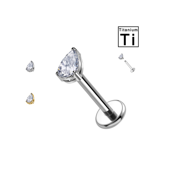 ORECCHINO PIERCING IN TITANIO CON CRISTALLO