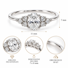 Carica l'immagine nel visualizzatore di Gallery, ANELLO SOLITARIO OVAL
