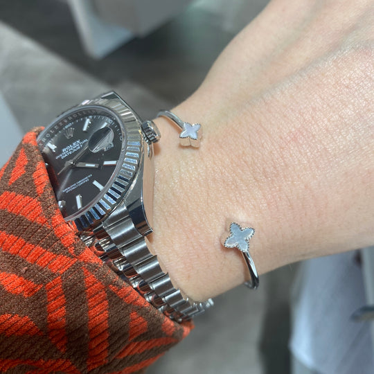 BRACCIALE RIGIDO QUADRIFOGLIO