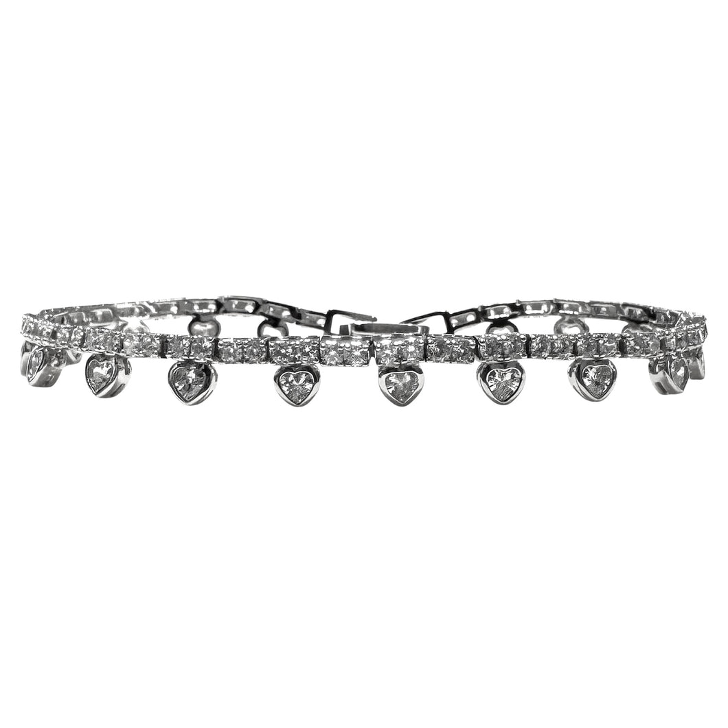 BRACCIALE TENNIS CON CUORI