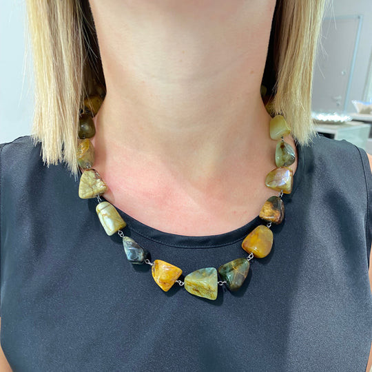 COLLANA MIX DI AGATE