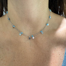 Carica l&#39;immagine nel visualizzatore di Gallery, COLLANA CUORI E CRISTALLI TURCHESE
