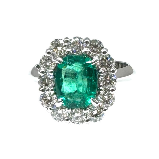 ANELLO SMERALDO E DIAMANTI