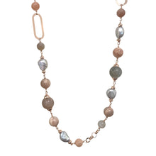 Carica l'immagine nel visualizzatore di Gallery, COLLANA CON PIETRA DI LUNA E PERLE
