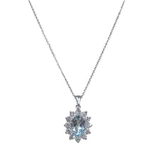 Carica l&#39;immagine nel visualizzatore di Gallery, COLLANA CON ACQUAMARINA E DIAMANTE
