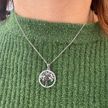 Carica l&#39;immagine nel visualizzatore di Gallery, COLLANA ALBERO VITA CON ZIRCONI COLORATI
