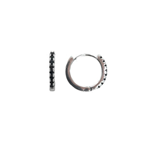CERCHI BASIC CON ZIRCONI NERI