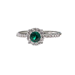 ANELLO SOLITARIO PIETRA VERDE