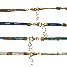 Carica l&#39;immagine nel visualizzatore di Gallery, BRACCIALI CORDA E SIMBOLO IN ORO
