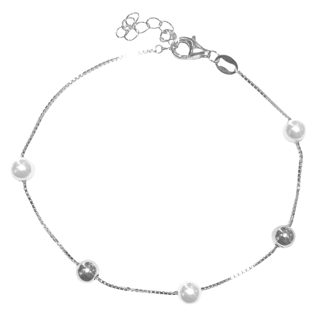 BRACCIALE PERLE E SFERE