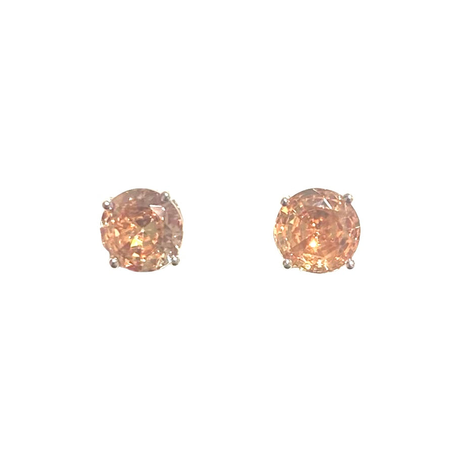 Orecchini Punto Luce Oro Rosa - Piccoli Argento 925 Placcati Oro con Orecchini Punto Luce Oro Rosa - Piccoli Argento 925 Placcati Oro con