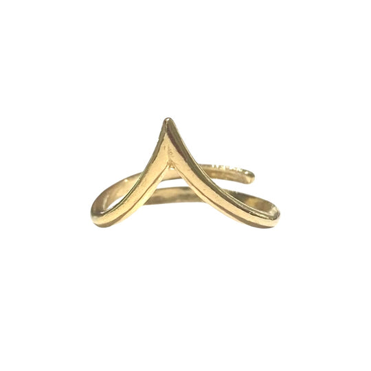 ANELLO V IN ARGENTO DORATO