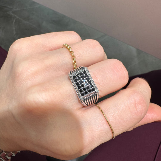 ANELLO UOMO CON PIETRE