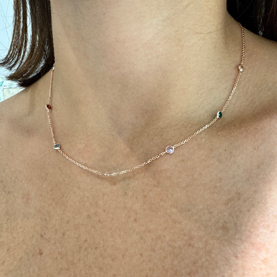 COLLANA PUNTI LUCE COLORATI