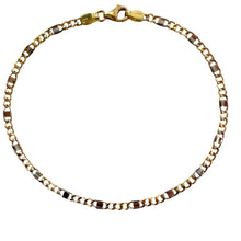 Carica l'immagine nel visualizzatore di Gallery, BRACCIALE GRUMETTE ALTERNATA ORO GIALLO E BIANCO
