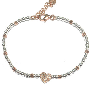 BRACCIALE CUORE E PEPITE