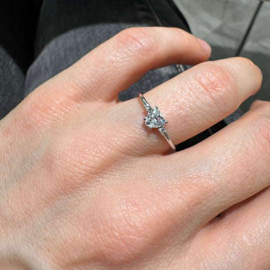 ANELLO CUORE ORO BIANCO