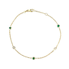 Carica l'immagine nel visualizzatore di Gallery, BRACCIALE PUNTI LUCE VERDI E BIANCHI
