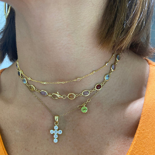 COLLANA CHOCKER CUORI COLORATI