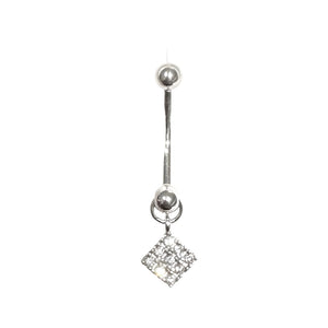 PIERCING OMBELICO QUADRATO PENDENTE