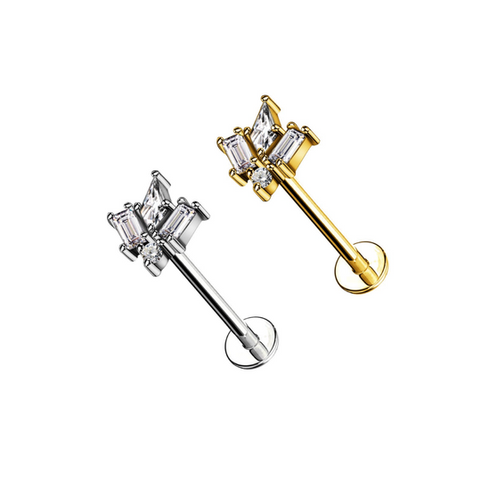 ORECCHINO CON CRISTALLI GEOMETRICI
