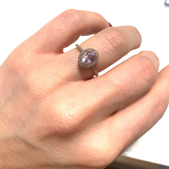 ANELLO KUNZITE OVALE