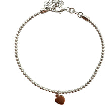 Carica l&#39;immagine nel visualizzatore di Gallery, BRACCIALE SFERE E CUORE PENDENTE
