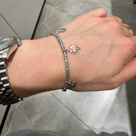 BRACCIALE DADINI E CIONDOLI ROSATI